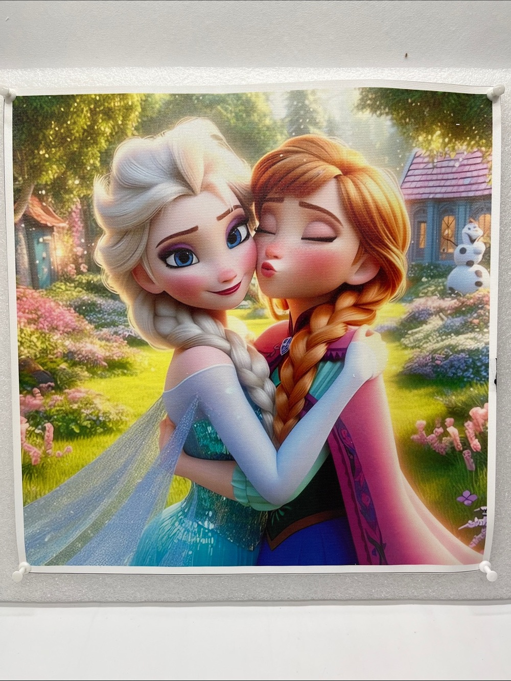 Frozen Sisters Wall Art Print - Multicolor